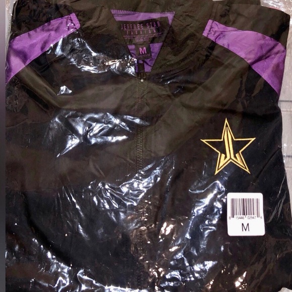 JEFFREE STAR BLOOD LUST Satin zip up bomber jacket. includes JS pink hanger NEW - Picture 9 of 16